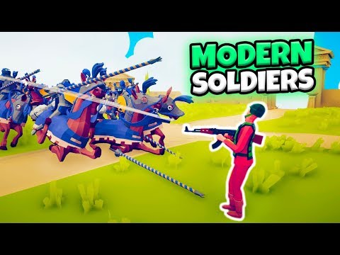 MODERN SOLDIERS VS EVERY FACTION | TABS MODDED GAMEPLAY