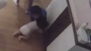 Brother Catches Baby Falling Off Changing Table