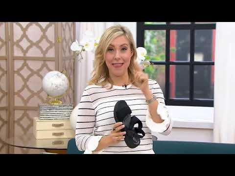 Clarks Cloudsteppers Perforated Sandal -Drift Fern on QVC