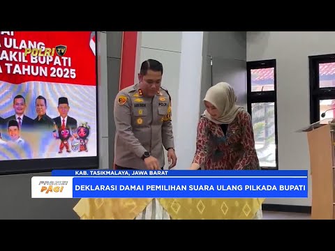KAPOLRES TASIKMALAYA PIMPIN DEKLARASI DAMAI PEMILIHAN SUARA ULANG PILKADA BUPA