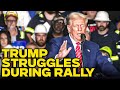 Visibly Sweaty Trump Slurs His Way Through Wisconsin Rally