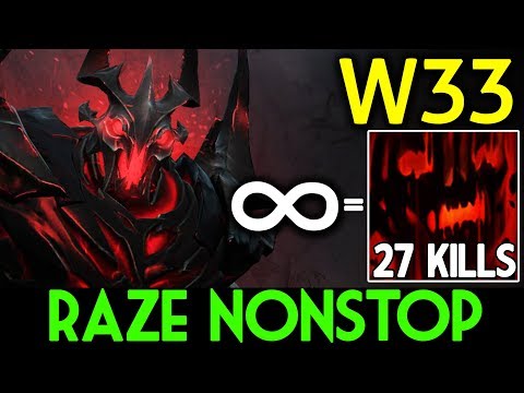 W33 DOTA 2 7.07 [Shadow Fiend] RAZE NONSTOP - 27 Kills