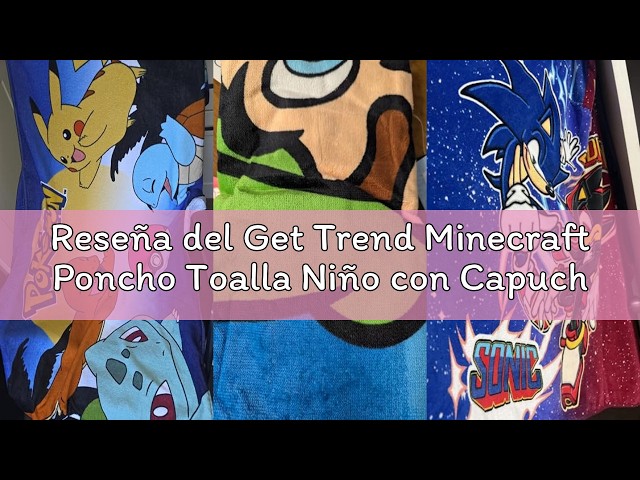 Vídeo relacionado con Get Trend One Piece Poncho Toalla Niño con Capucha 125x75 cm, 100% Algodón, Toalla Baño Infantil con Capucha, para Piscina Playa y Verano, Idea de Regalo para Niño (Multi One Piece)