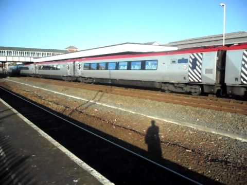 Virgin Voyager 221-105 (William Baffin) departure Rhyl to Holyhead