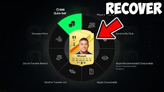 EAFC 24 QUICK SELL RECOVERY (RECOVER A QUICK SOLD PLAYER - HOW TO GET BACK QUICK SOLD PLAYERS)