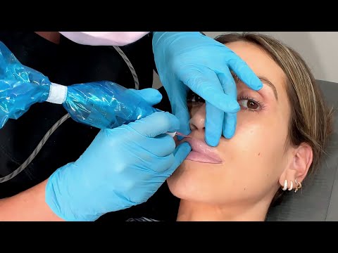 I got my lips tattooed..