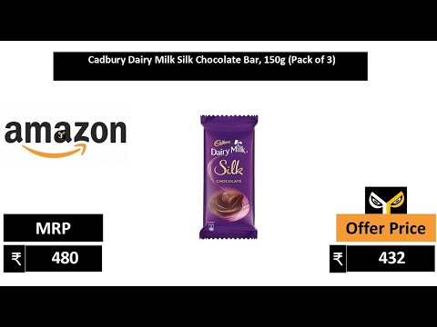 Cadbury Dairy Milk Silk Chocolate Bar, 150g Pack of 3