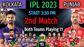IPL 2023 | 2nd Match Kolkata vs Punjab Match Playing 11 | Match Info | KKR vs PBKS Match 2023