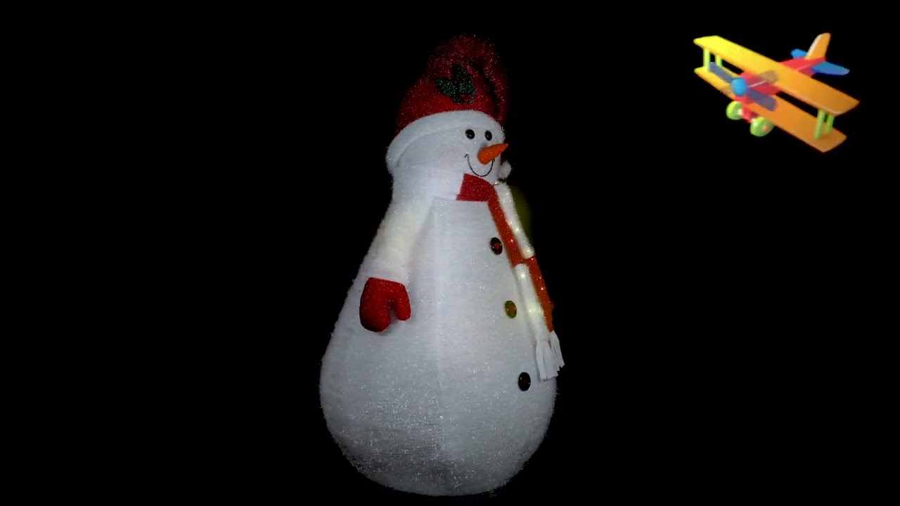Collapsible Snowman Christmas Decoration with LED lights