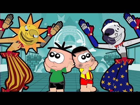 Cebolinha e Cascão em FNAF Security Breach com Sunrise e Moondrop - PARTE 2