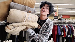 THRIFTING lots of CARHARTT and MORE VINTAGE CLOTHING - Trip To The Thrift #thrift