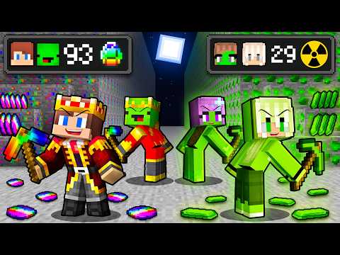 JJ and Mikey vs Wives: ROYAL vs NUCLEAR MINE BATTLE In Minecraft - Maizen