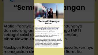 Atalia Bawa Saksi dalam Sidang Perceraian dengan Ridwan Kamil, Pihak RK: Semua Keterangan Benar