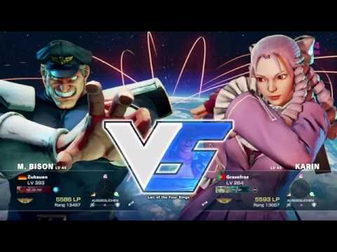 Zuhauen (M.Bison) vs Gravefroz (Karin) - Street Fighter 5 ranked match