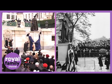 On This Day: The Queen Unveils Her Father's Statue, 1955