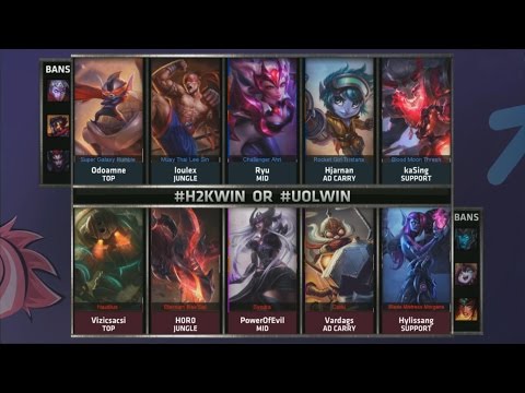 H2K vs UOL Game 1 Highlights - H2K GAMING vs UNICORNS OF LOVE- 3rd Place EU LCS SUMMER 2015 PLAYOFFS