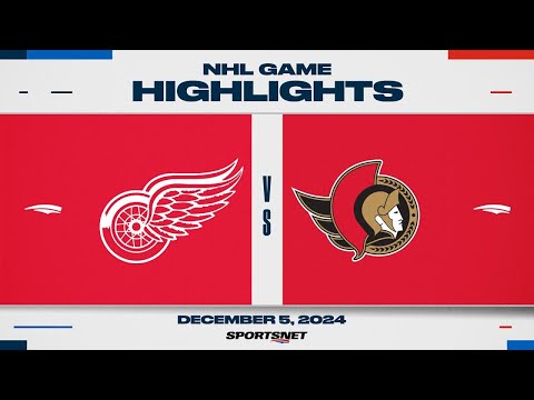 NHL Highlights | Red Wings vs. Senators - December 5, 2024