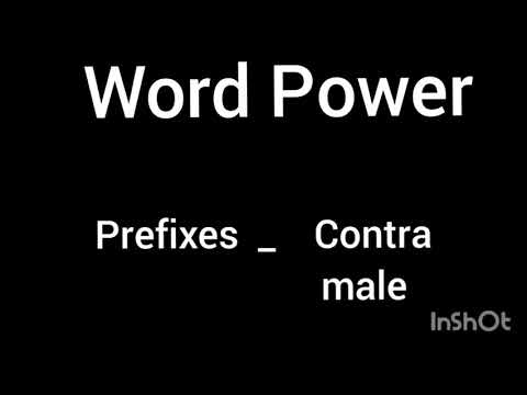 Prefixes with 'contra' and 'male'