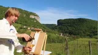 preview picture of video 'Weine Malen - Jura: Château-Chalon was ganz besonderes in Gelb und Ocker.'