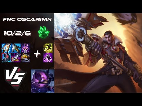 Fnatic Oscarinin TOP Jayce vs Kennen - EU Grandmaster Patch 25.S2.3