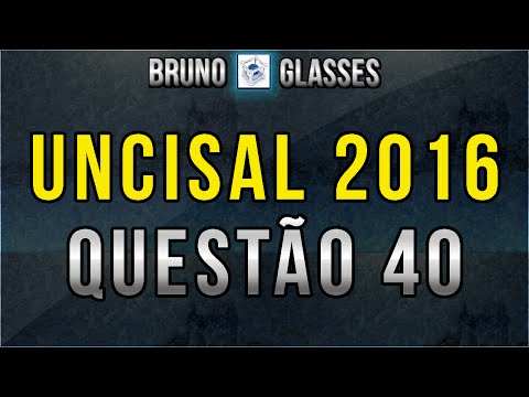 Uncisal 2016 Questão 40 Resolvida de Matemática