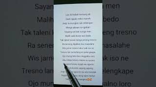 Download lagu Lirik Lagu Karna Su Sayang Versi Jawa🥰🥰 mp3