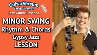 MINOR SWING Chords LESSON - Minor Swing Guitar Tutorial - La Pompe Gypsy Jazz Rhythm