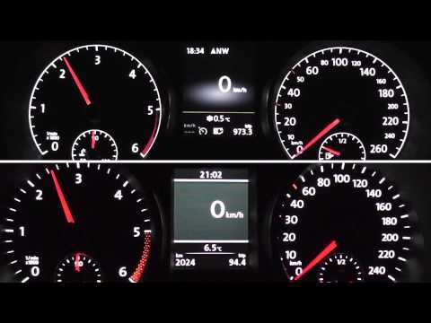 2013 Volkswagen Golf VII 2.0 TDI 150 HP vs. 2012 Golf VI 2.0 TDI 140 HP 0-100 km/h Acceleration
