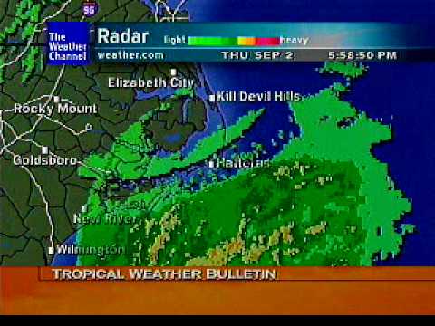 Hatteras, NC Weatherstar XL - As the storm picks up - 9/2/2010