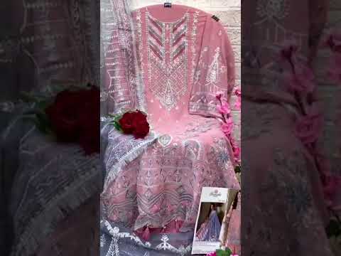 Ramsha R-555 Georgette Wholesale Pakistani Salwar Suit – product video thumbnail
