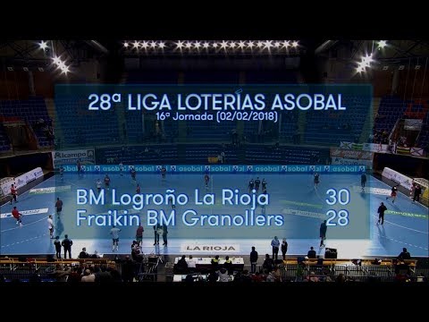 LIGA LOTERIAS ASOBAL J16 BM Logroño La Rioja - Fraikin BM Granollers 30-28