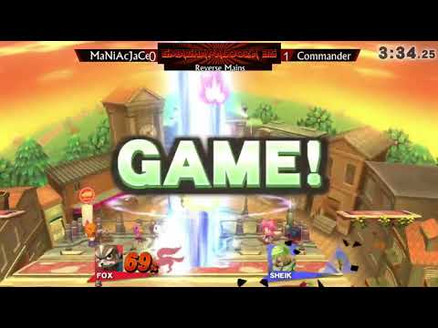 SmashaPalooza 35: Reverse Mains - Losers Finals - Commmander (Sheik) vs MaNiAcJaCe (Fox)