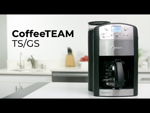 Capresso 464.05 CoffeeTeam GS 10-Cup Digital Coffee Maker with Conical Burr Grinder