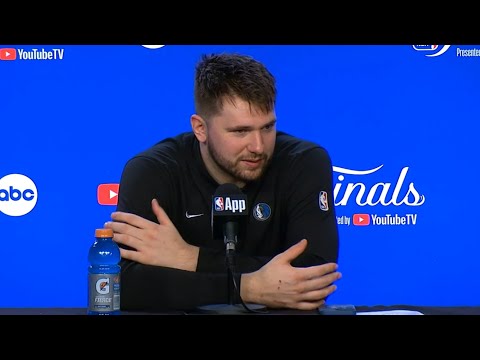 Luka Doncic reacts to fouling out and being down 0-3 in NBA Finals