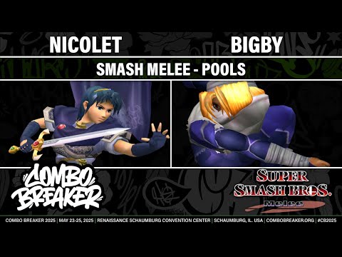 COMBO BREAKER 2025 ROUND 1 POOLS - Nicolet (Marth) vs Bigby (Sheik) - Smash Melee