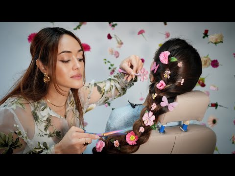 ASMR Rapunzel Extra Long Floral Braid | Perfectionist Hair Styling, Real Person ASMR, Soft Spoken