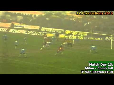 Serie A 1988-1989, day 13 Milan - Como 4-0 (Van Basten goal)