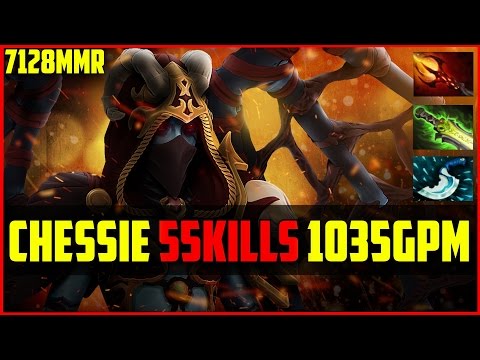 Chessie Queen of Pain 55Kills 1035GPM 7128MMR | Dota 2 Ranked Gameplay