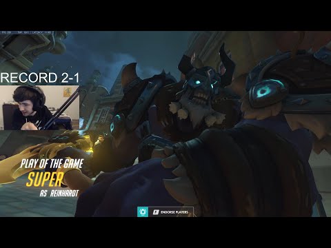 RANK 1! POTG! SUPER DRAUGR REINHARDT GAMEPLAY OVERWATCH SEASON 30 TOP 500