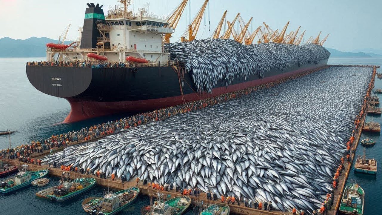 How European fishermen catch hundreds of tons of salmon and shrimp with trawls in the Pacific Ocean