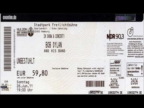 Bob Dylan 2011 Summer Tour of Europe - Hamburg, Germany 26th June 2011