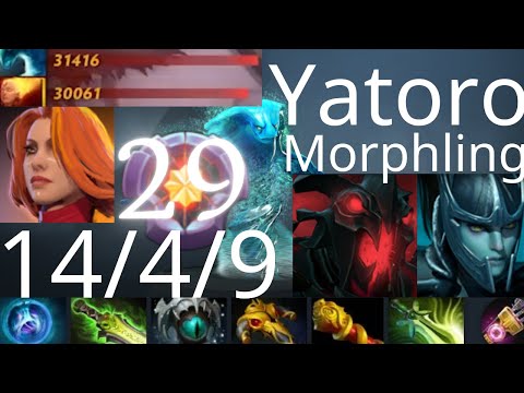 Yatoro Morphling vs Phantom Assassin, Shadow Fiend, Night Stalker - wait mid pls - dota2
