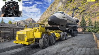SnowRunner - Transporting a Large Aircraft With Z2 Gigantic TX on Forest | Logitech G29 Gameplay