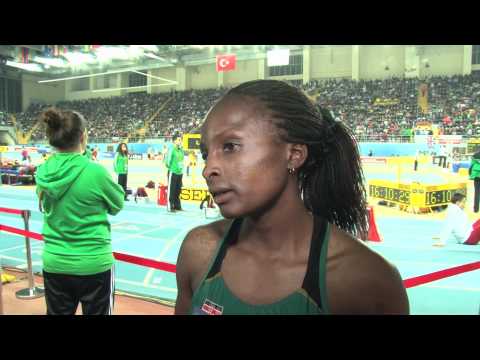 Istanbul 2012 Mixed Zone: Hellen Onsando Obiri KEN