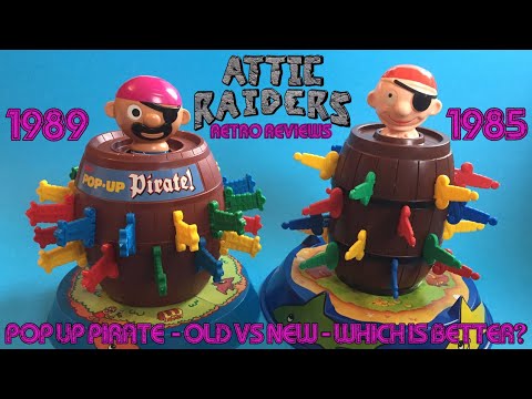 Pop Up Pirate -  Is it random? What's inside? How does it work? Vintage Board Game Comparison