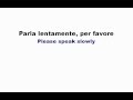 Learn Italian language, Italian course for beginners, lesson 1: