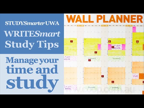 How to manage your time and study at UWA
