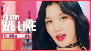 PRISTIN - WE LIKE Line Distribution (Color Coded) | 프리스틴 - 라이크