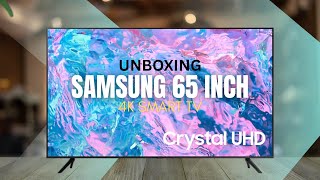 Unboxing Samsung 65 Inch Crystal UHD CU7000 4K Smart TV #unboxing #samsung