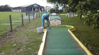 Playing Minigolf at Stonham Barns 2 of 5